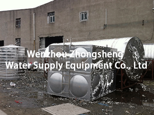 Stainless steel circular water tower tank