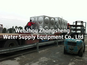 Large stainless steel water tank